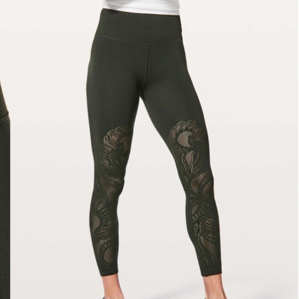 Lululemon Long Reveal Tights Paisley Design
